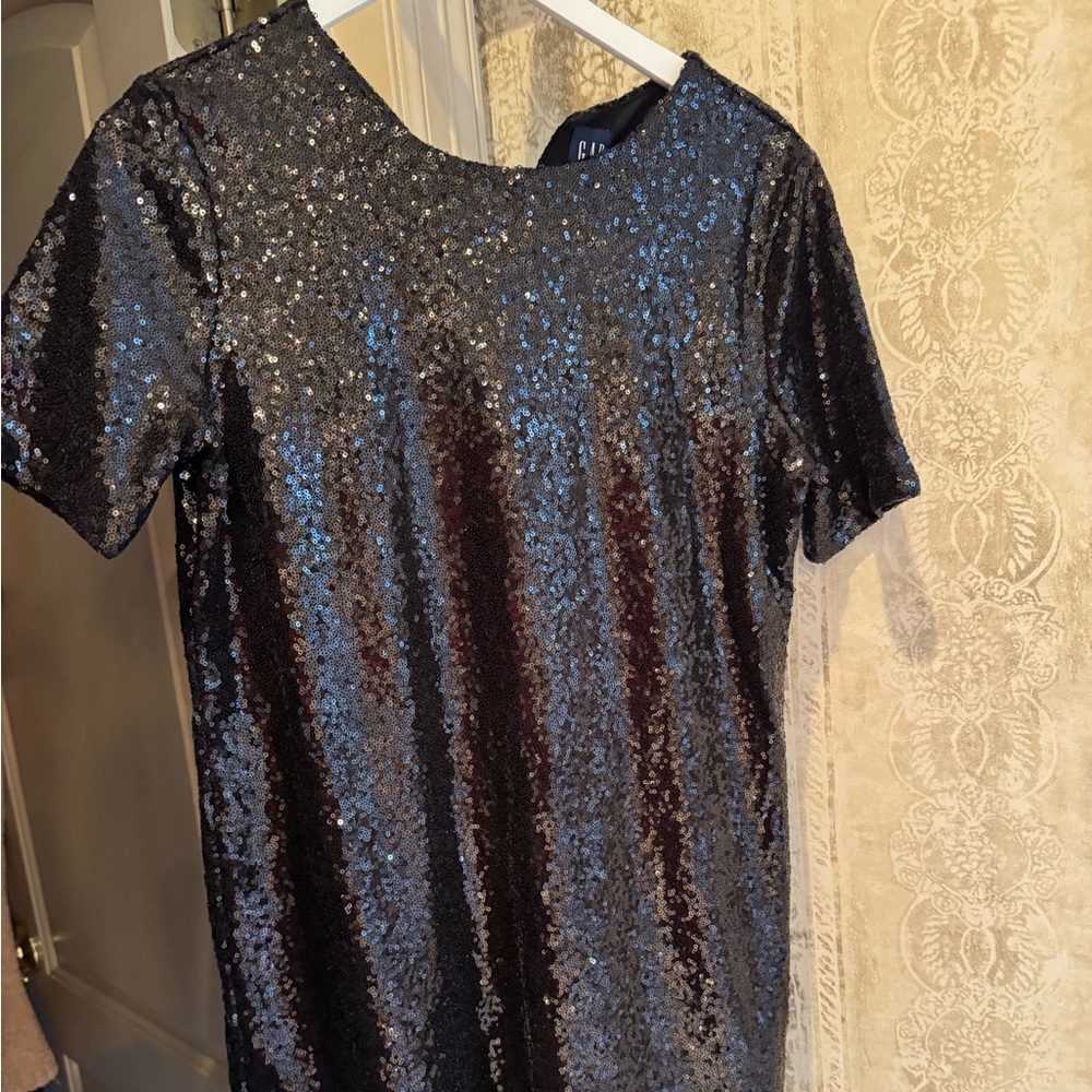 Black sequins mini dress